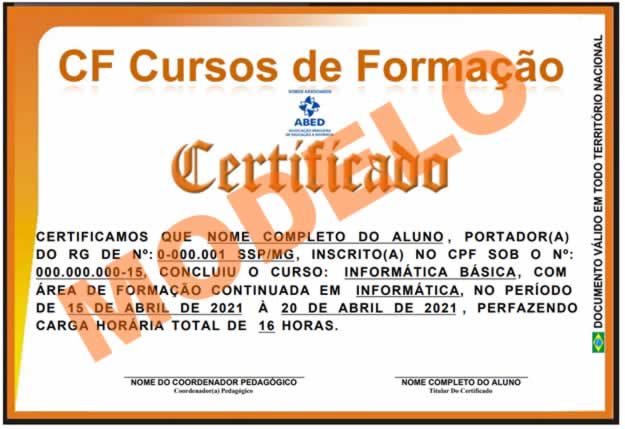 nosso certificado frente